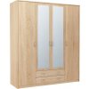 Casarredo VIKA 4D 4-dverová skriňa so zrkadlom, dub sonoma Casarredo VIKA 4D 4-dverová skriňa so zrkadlom, dub sonoma