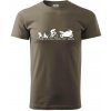 Evolution of man (supersport) - Klasické pánske tričko vyššej gramáže - L ( Army ) Evolution of man (supersport) - Klasické pánske tričko vyššej gramáže - L ( Army )