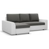 Rohová rozkladacia sedačka LUGO tmavosivá / biela Rohová rozkladacia sedačka LUGO tmavosivá / biela