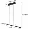 Steinhauer Závesné svietidlo LED Bande, hore/dole, čierne, 120 cm, CCT, stmievač - 3994ZW Steinhauer Závesné svietidlo LED Bande, hore/dole, čierne, 120 cm, CCT, stmievač - 3994ZW