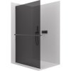 CERANO - Sprchová zástena Walk-in Crystal Ľ/P - 8 mm + polička/držiak na uteráky - bezvzperový systém - čierna matná, grafitové sklo - 130x200 cm CERANO - Sprchová zástena Walk-in Crystal Ľ/P - 8 mm + polička/držiak na uteráky - bezvzperový systém - čierna matná, grafitové sklo - 130x200 cm