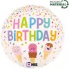 Fóliový balonek Happy Birthday Zmrzliny 46 cm Fóliový balonek Happy Birthday Zmrzliny 46 cm