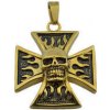 Doria Prívesok z ocele zlatý maltézsky kríž F343 Doria Prívesok z ocele zlatý maltézsky kríž F343