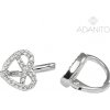 ADANITO SLEL672 - Strieborné náušnice srdiečka so zirkónmi ADANITO SLEL672 - Strieborné náušnice srdiečka so zirkónmi
