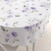 Biante Teflónový oválny obrus TF-024 Fialové ruže na bielom 100x140 cm Biante Teflónový oválny obrus TF-024 Fialové ruže na bielom 100x140 cm