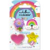 Invisibobble CLIPSTAR KIDS Happy World - Sponka do vlasů 4 ks