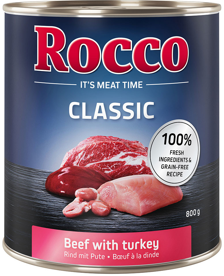 Rocco Classic hovädzie s morčacím mäsom 24 x 0,8 kg