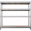 Majster Regál Kovové regály BULLRACK RIVET PRO 200x200x60 DTD drevotrieska 5 úrovní pozinkovaná, Zinok Majster Regál Kovové regály BULLRACK RIVET PRO 200x200x60 DTD drevotrieska 5 úrovní pozinkovaná, Zinok