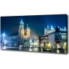 Moderný obraz canvas na ráme Krakov noc 100x50 cm Moderný obraz canvas na ráme Krakov noc 100x50 cm