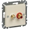 Zásuvka audio 2xCINCH biela krémová Merten SysM (Schneider) Zásuvka audio 2xCINCH biela krémová Merten SysM (Schneider)