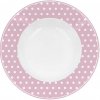 Pastelovo ružový retro porcelánový hlboký tanier s bodkovaným bielym dekorom o priemere 22 cm Isabelle Rose 35885 Pastelovo ružový retro porcelánový hlboký tanier s bodkovaným bielym dekorom o priemere 22 cm Isabelle Rose 35885