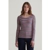 Gant SLIM STRIPED 1X1 RIBBED LS T SHIRT DUSTY PINK