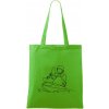 Kajak na vode jedným ťahom Taška bavlnená 42 x 38 cm Apple Green