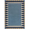 Modrý ručne tkaný vlnený koberec 120x170 cm Kai Wool Border – Flair Rugs Modrý ručne tkaný vlnený koberec 120x170 cm Kai Wool Border – Flair Rugs