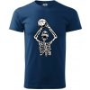 Basketbal kostra - Klasické pánske tričko vyššej gramáže - 4XL ( Polnočná modrá ) Basketbal kostra - Klasické pánske tričko vyššej gramáže - 4XL ( Polnočná modrá )