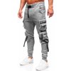 Sivé pánske teplákové jogger nohavice s cargo vreckami Bolf HSS017 Sivé pánske teplákové jogger nohavice s cargo vreckami Bolf HSS017