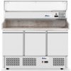Arktic Chladiaca pizza stôl trojdverový s chladiacou saladetou 380+40L, 254L, -2/8˚C, 230V/400W, R600a, 1365x700x(H)1012mm Arktic Chladiaca pizza stôl trojdverový s chladiacou saladetou 380+40L, 254L, -2/8˚C, 230V/400W, R600a, 1365x700x(H)1012mm