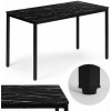 Jedálenský kuchynský stôl pre 4-5 osôb počítačový stôl 120x60 cm čierny mramor ModernHome Jedálenský kuchynský stôl pre 4-5 osôb počítačový stôl 120x60 cm čierny mramor ModernHome
