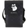 Karl Lagerfeld Saffiano Monogram Wallet Phone Bag Choupette NFT čierne