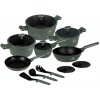 Sada hrncov s titanovým povrchom 15 dielna Berlingerhaus Matte Green Collection BH-8208 Sada hrncov s titanovým povrchom 15 dielna Berlingerhaus Matte Green Collection BH-8208