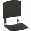 Keuco Plan Care - Sprchové sedadlo 31 x 36 cm, s opierkou, čierna/chróm 34982010037