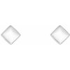 jantario Strieborné mini náušnice s perleťou biele Štvorec 102226 jantario Strieborné mini náušnice s perleťou biele Štvorec 102226