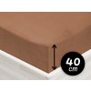 Jersey napínacie prestieradlo na extra vysoký matrac JR-023 Orieškovo hnedé 180 x 220 - výška 40 cm Jersey napínacie prestieradlo na extra vysoký matrac JR-023 Orieškovo hnedé 180 x 220 - výška 40 cm
