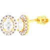 iBrill Zlaté náušnice s krištáľmi 31638 iBrill Zlaté náušnice s krištáľmi 31638