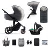 KINDERKRAFT SELECT Kočík kombinovaný 3v1 Prime 2 Shadow Grey, Premium + Fusak Jibot Charcoal Grey KINDERKRAFT SELECT Kočík kombinovaný 3v1 Prime 2 Shadow Grey, Premium + Fusak Jibot Charcoal Grey