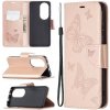 Peňaženkové 3D puzdro TWO BUTTERFLIES na Huawei P50 Pro - Ružovozlatá Peňaženkové 3D puzdro TWO BUTTERFLIES na Huawei P50 Pro - Ružovozlatá