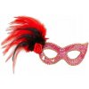 Benátska maska na oči Widmann 1788R, červená látka Benátska maska na oči Widmann 1788R, červená látka
