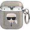 Karl Lagerfeld Ochranné pouzdro KLA2UKHGK Glitter Karl`s Head pro AirPods 1/2 šedé Karl Lagerfeld Ochranné pouzdro KLA2UKHGK Glitter Karl`s Head pro AirPods 1/2 šedé