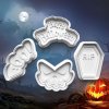 Halloween - Sada 4ks vykrajovačiek s pečiatkou Halloween - Sada 4ks vykrajovačiek s pečiatkou