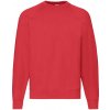 Mikina pánska Fruit of the Loom Classic Raglan Sweat - červená, XL Mikina pánska Fruit of the Loom Classic Raglan Sweat - červená, XL