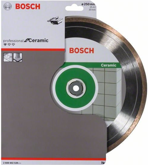 BOSCH Diamantový rezací kotúč Standard for Ceramic 250 x 30 + 25,40 x 1,6 x 7 mm 2608602539