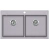 Aquasanita - Helika Magna 860.2E šedý (Kuchynský granitový dvojdrez, určený na hornú montáž. Min. šírka skrinky 90 cm. Hĺbka oboch vaničiek 20 cm grey) Aquasanita - Helika Magna 860.2E šedý (Kuchynský granitový dvojdrez, určený na hornú montáž. Min. šírka skrinky 90 cm. Hĺbka oboch vaničiek 20 cm grey)