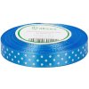 Stuha saténová modrá s bielymi bodkami 1,2 cm / 1 m Stuha saténová modrá s bielymi bodkami 1,2 cm / 1 m