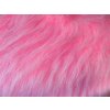 Umelá kožušina, ružový melír, 90 mm vlas metráž: min. 0,2 bm Umelá kožušina, ružový melír, 90 mm vlas metráž: min. 0,2 bm