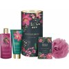 Baylis & Harding Boudoire sprchový krém 300 ml + telové mlieko 130 ml + soľ do kúpeľa 150 g + huba na umývanie 1 ks Baylis & Harding Boudoire sprchový krém 300 ml + telové mlieko 130 ml + soľ do kúpeľa 150 g + huba na umývanie 1 ks