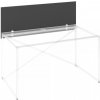 Paraván ProX 138 cm, pre samostatný stôl grafit / biela