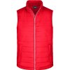 James & Nicholson vesta JN 1136 prošívaná pánská COT02113600401-red