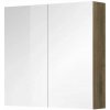 Mereo Kúpeľňová galerka 80 cm, zrkadlová skrinka, 2x dvere, MER-CN717GH