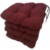 LKV Lomnice Podsedák na židli foukaný se šňůrkou - 40 x 40 cm - vínová - sada 4 ks LKV Lomnice Podsedák na židli foukaný se šňůrkou - 40 x 40 cm - vínová - sada 4 ks