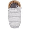 Fusak Luxury s kožušinou 4v1 - 90cm - biely/hnedé bodky Fusak Luxury s kožušinou 4v1 - 90cm - biely/hnedé bodky