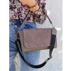 Hnedosivá kabelka na rameno/crossbody GROSSO GS-3144-taupe Hnedosivá kabelka na rameno/crossbody GROSSO GS-3144-taupe