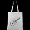 Biela ručne maľovaná bavlnená taška 42 x 38 cm - Gitara akustická jedno Biela ručne maľovaná bavlnená taška 42 x 38 cm - Gitara akustická jedno