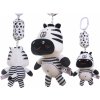 KIK senzorický prívesok s hrkálkou kontrastný zebra