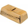 Keramická pokladnička cihla zlata, 17x9x5 cm Keramická pokladnička cihla zlata, 17x9x5 cm
