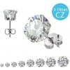 Šperky eshop - Oceľové náušnice 316L - okrúhly ligotavý zirkón čírej farby, rôzne veľkosti X48.19 - Veľkosť zirkónu: 3mm Šperky eshop - Oceľové náušnice 316L - okrúhly ligotavý zirkón čírej farby, rôzne veľkosti X48.19 - Veľkosť zirkónu: 3mm
