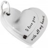 Šperky eshop - Oceľový prívesok - väčšie a menšie srdce s vyznaním lásky S44.22 Šperky eshop - Oceľový prívesok - väčšie a menšie srdce s vyznaním lásky S44.22